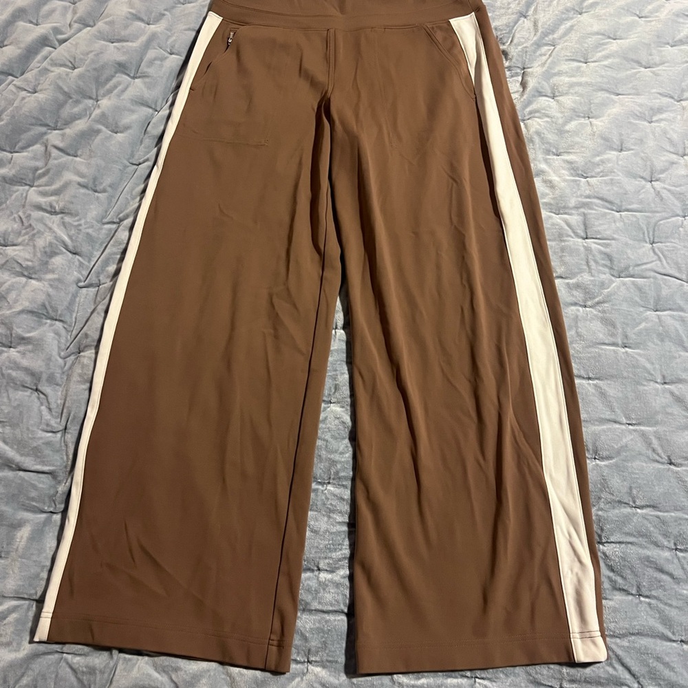 Athleta Wide Leg Track Pant size MP